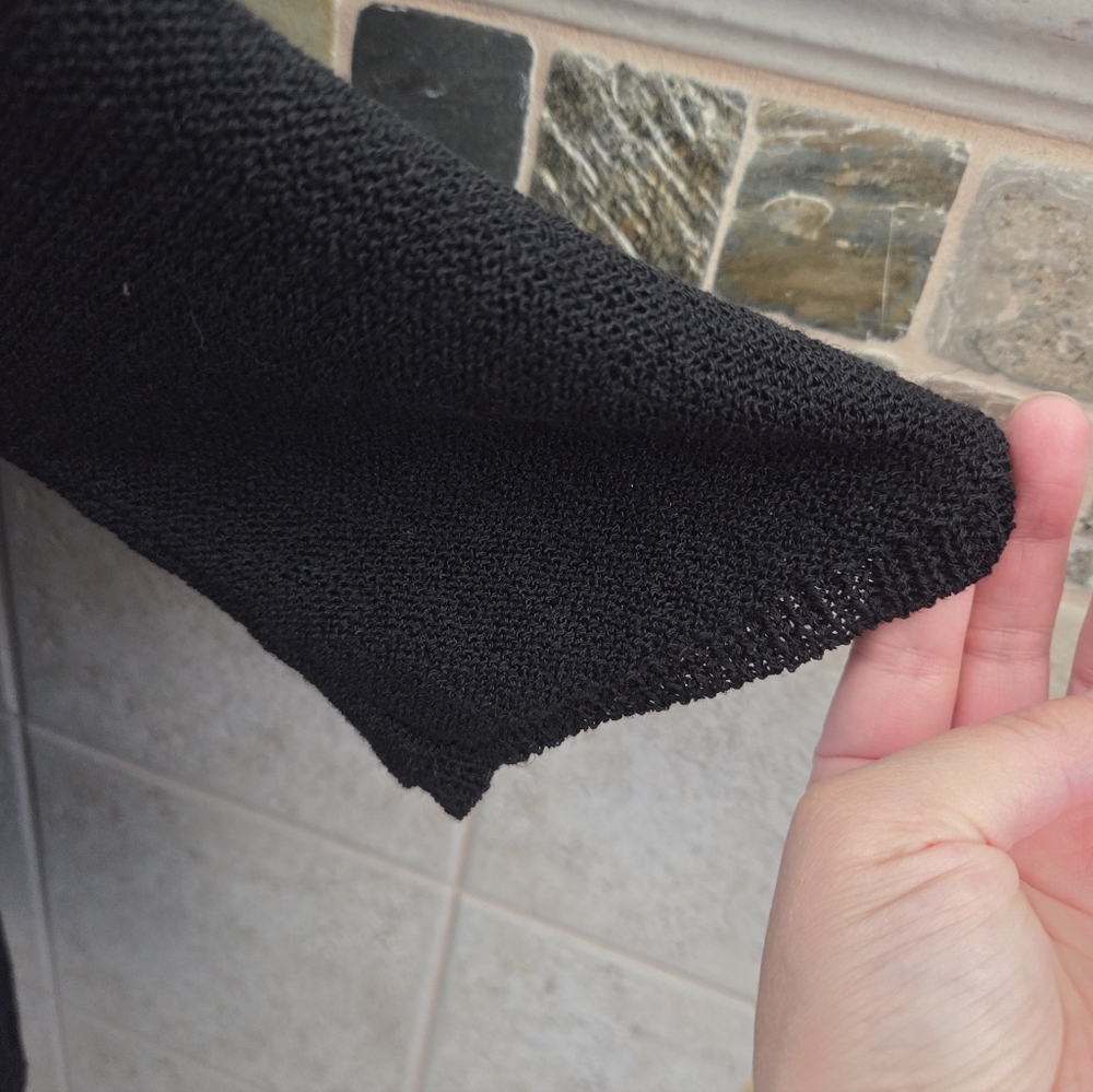 Double D Ranch Black Short-Sleeve Linen Cardigan W/ Embroidery & Beading Western - Picture 7 of 8